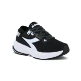 Zapatillas de running color negro y blanco, con diseño ligero y transpirable.