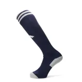 Medias Adidas adi 23 de fútbol, color azul marino con detalles en blanco.
