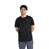 Remera deportiva Puma color negro, de corte clásico, con logo estampado en el pecho.