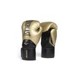 Guantes de boxeo Everlast Elite 2, color dorado con detalles en negro y logo Everlast en dorado.