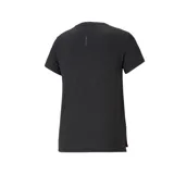 Remera deportiva Puma de mujer color celeste jaspeado, de manga corta y corte clásico.