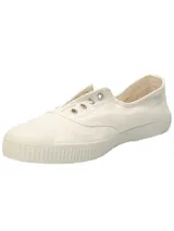 Zapatillas Natural World modelo Greece, color verde agua, sin cordones, fabricadas en España con algodón orgánico y suela de goma.