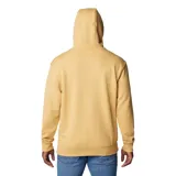Buzo hoodie Columbia color mostaza con logo estampado en el pecho, bolsillo tipo canguro, puños y cintura acanalados.