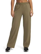 Pantalón de calce holgado color verde oliva, con cintura elástica y bolsillos laterales.
