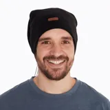 Cuello de fleece elástico, diseñado para proteger del viento durante actividades al aire libre.