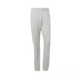 Pantalón de jogging gris con logo de Adidas bordado en negro.