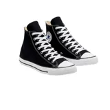 Zapatillas Converse Chuck Taylor All Star Hi de caña alta, color negro con detalles en blanco.