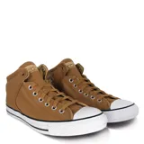 Championes Converse All Star Ct As High Street Mid color tostado, de caña media y cordones.