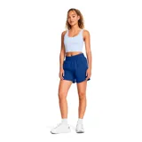 Short deportivo azul con cintura elástica y bolsillos laterales.