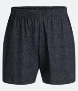 Conjunto de pijama corto para hombre, confeccionado en tejido de media malla con efecto jaspeado. Incluye una remera de mangas cortas con cuello redondo y una bermuda con cintura elástica.