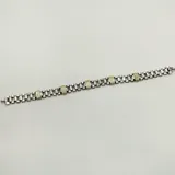 Pulsera de eslabones en plata 925 y oro.