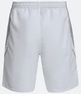 Short deportivo gris oscuro de microfibra con cintura elástica y bolsillos laterales.