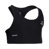 Top deportivo negro marca Topper con tecnología Dry-Cool y logo estampado en el lateral.