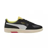 Championes Puma Palermo Ferrari, color negro con detalles en amarillo y blanco.