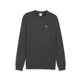 Buzo Puma ESS Elevated Crew TR color gris oscuro, de corte clásico, con cuello redondo y logo de la marca bordado en el pecho.