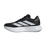 Championes Adidas Duramo SL2 para running, color negro con detalles plateados y suela blanca.