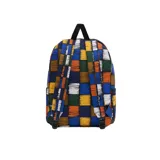 Mochila Vans Old Skool H2O con estampado a cuadros en tonos azul, naranja, verde, amarillo y blanco.