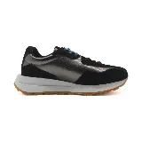Zapatillas deportivas Osada para mujer, color negro con detalles en plateado y suela blanca.