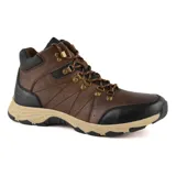 Bota casual Hi-Tec Lark de cuero color marrón con detalles en negro.