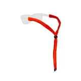 Sujeta lentes de algodón color rojo, con extremos para una sujeción segura.