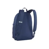 Mochila Puma Phase III color verde agua con logo blanco estampado. Cuenta con compartimento principal con doble cremallera, bolsillo frontal con cierre, bolsillo lateral de malla, correas ajustables y acolchadas, y panel trasero acolchado.