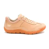 Zapatillas urbanas Caterpillar Versy Lo color beige con suela marrón.