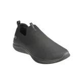 Champion deportivo Skechers Ultra Flex 3.0 Denlark Wide Fit de color negro, sin cordones, con capellada de tejido Stretch Fit y plantilla Skechers Air-Cooled Memory Foam.