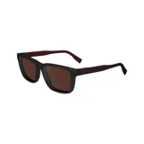 Armazón para anteojos de receta Lacoste, modelo 6010/55 col 001, de acetato negro con patillas bordeaux.
