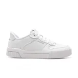Championes Skechers Hands Free Slip-ins Jade, color blanco, con capellada de cuero sintético, cordones elásticos y plantilla Air-Cooled Memory Foam.