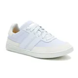 Zapatillas urbanas Caterpillar Pause Retro Canvas color celeste con detalles en blanco.
