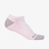 Calcetines blancos de corte bajo con talón y puntera en gris. Cuentan con soporte de arco y ventilación de malla.