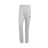 Pantalón de jogging gris con logo de Adidas bordado en negro.