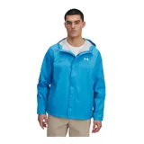 Campera impermeable Under Armour Cloudstrike para hombre, color celeste con logo blanco en el pecho.