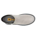 Botas Caterpillar Colorado Max Chelsea de cuero color gris, con cierre de cremallera lateral y suela de plataforma con dibujo dentado.