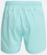 Bermuda deportiva celeste con detalles de recortes laterales con estampado de puntos.