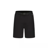 Short negro con cintura elástica ajustable con hebilla.