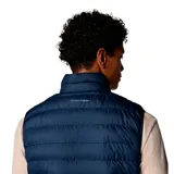 Chaleco Columbia Powder Lite II para hombre, color azul marino. Cuenta con tecnología Omni-Heat de revestimiento térmico reflectante, tecnología Omni-Shield que repele la humedad y aislamiento Thermarator de poliéster reciclado.