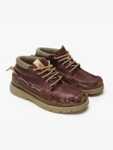 Zapatos de cuero color marrón con cordones, de la marca Satorisan, modelo Earth B.Premium.