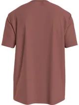 Remera color ladrillo de algodón, con cuello redondo y logo de Calvin Klein estampado en el pecho.