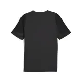 Camiseta de entrenamiento Puma del Club Atlético Peñarol, temporada 2024. Diseño negro con sutil estampado geométrico, logo de Puma en amarillo y escudo del club en el pecho.