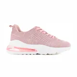Zapatillas deportivas Champion, con capellada tejida en tonos grises y negros, cordones negros, suela blanca con cámara de aire visible y detalles en negro.