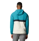 Cortaviento negro con capucha ajustable, cierre frontal con cremallera, bolsillos laterales con cremallera y puños elásticos. Cuenta con tecnología Omni-Shield™ que repele la lluvia y las manchas. Logo de Columbia estampado en el pecho.