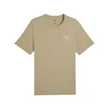 Remera color beige con cuello redondo y mangas cortas. Estampado pequeño en el pecho con el logo de Puma y la leyenda "Puma Athletics established 1948".