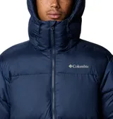 Campera puffer negra marca Columbia, con capucha ajustable, cierre frontal con cremallera, bolsillos laterales con cremallera, puños elásticos y aislamiento Thermarator™.