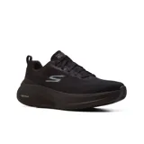Championes deportivos Skechers Go Run Elevate 2.0, color negro, con cordones y capellada de tejido técnico deportivo con capas sintéticas termofusibles. Cuenta con plantilla Skechers Air-Cooled Goga Mat, amortiguación ULTRALIGERA y tecnología Skechers M-Strike.