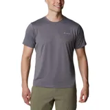 Remera deportiva Columbia Hike Crew color borgoña, de corte clásico y manga corta, con logo estampado en el pecho. Confeccionada en poliéster con tecnología Omni-Wick para absorción de la humedad y control de olores.