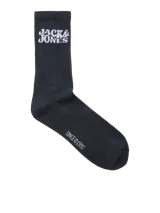 Pack de cinco pares de medias deportivas blancas con logo de Jack & Jones en color naranja y la inscripción "Since 1990". Confeccionadas en tejido de punto elástico, suave y respirable que brinda confort durante toda la jornada.