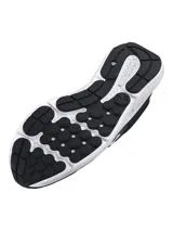 Zapatillas de running Under Armour Charged Assert 10, color negro con logo blanco.