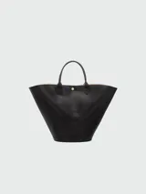 Bolso tipo shopper Longchamp modelo Épure XL, color marrón cuero, con doble asa corta y cierre a presión.