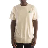 Remera color beige con logo de la marca Creature en el pecho.